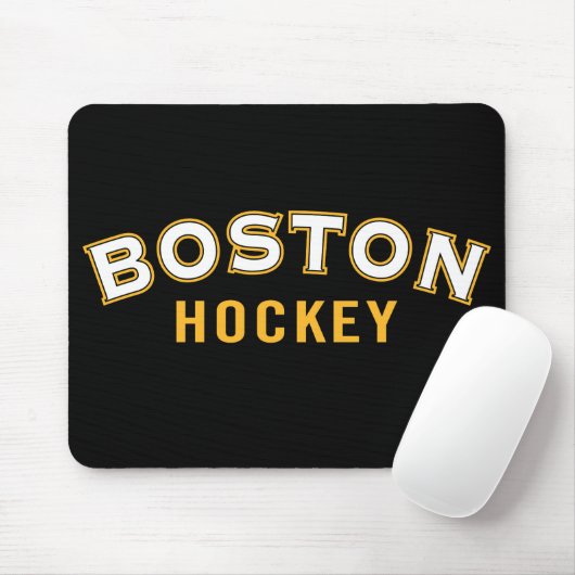 Boston Hockey Black Mouse Pad Mousepad (Mit Mouse)