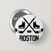 Boston-Hockey Button (Vorne & Hinten)