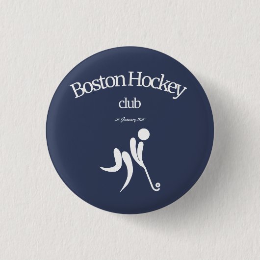 Boston Hockey Club T - Shirt Button (Vorderseite)