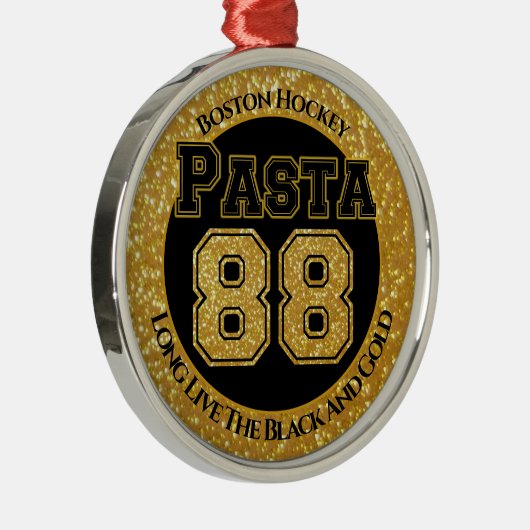 Boston Hockey Pasta 88 Ornament Aus Metall (Rechts)