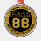 Boston Hockey Pasta 88 Ornament Aus Metall (Vorne)