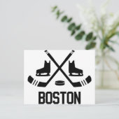 Boston Hockey Postkarte (Stehend Vorderseite)