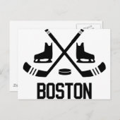 Boston Hockey Postkarte (Vorne/Hinten)