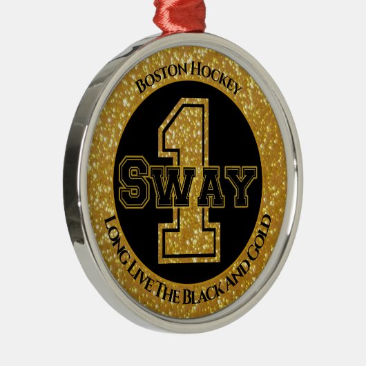 Boston Hockey Sway 1 Ornament Aus Metall (Rechts)