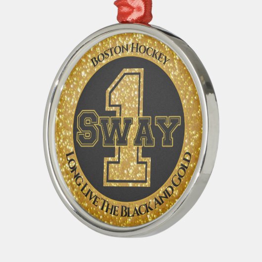 Boston Hockey Sway 1 Ornament Aus Metall (Links)