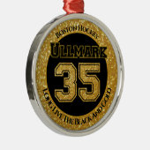 Boston Hockey Ullmark 35 Ornament Aus Metall (Rechts)