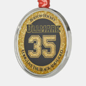 Boston Hockey Ullmark 35 Ornament Aus Metall (Links)