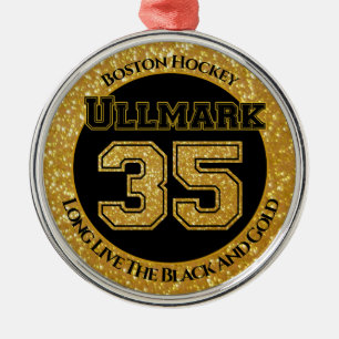 Boston Hockey Ullmark 35 Ornament Aus Metall