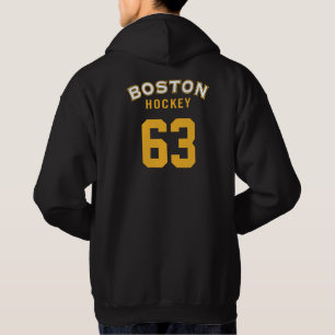 Boston-Hockeyschwarzes mit Kapuze Sweatshirt