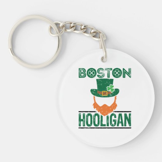Boston Hooligan St Patricks Day Schlüsselanhänger (Vorderseite)