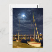 Boston im Vollmond Postkarte (Vorne/Hinten)