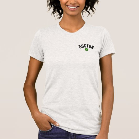 Boston-Iren-Kleeblatt T-Shirt (Vorderseite)