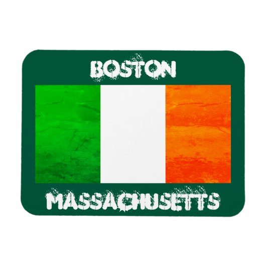 Boston Irisches Flaggen-Magnet – Massachusetts Sou Magnet (Horizontal)