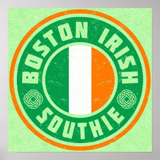 Boston Irish American Southie Print Poster (Vorne)