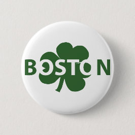 Boston Irish Kleeblatt Button
