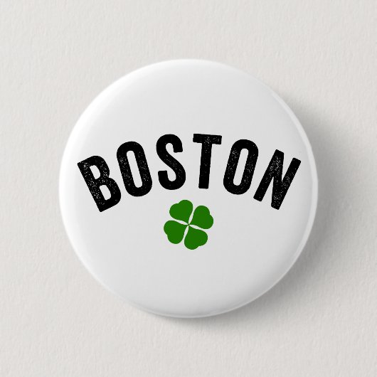 Boston Irish Kleeblatt Button (Vorderseite)
