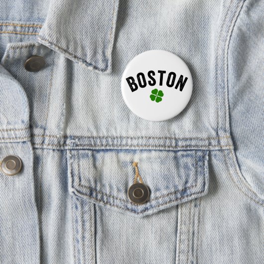 Boston Irish Kleeblatt Button (Beispiel)