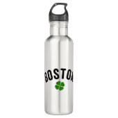 Boston Irish Kleeblatt Edelstahlflasche (Vorderseite)