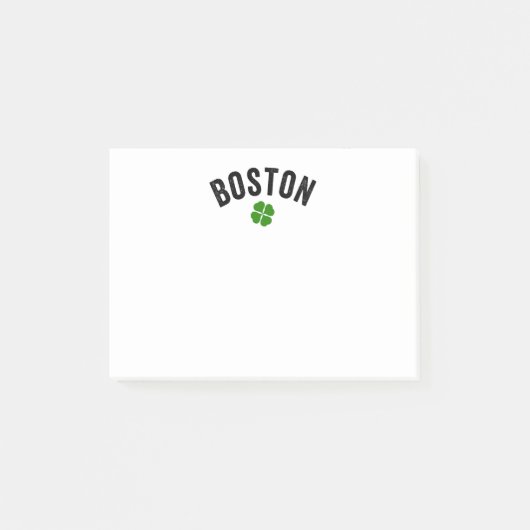 Boston Irish Kleeblatt Post-it Klebezettel (Vorderseite)
