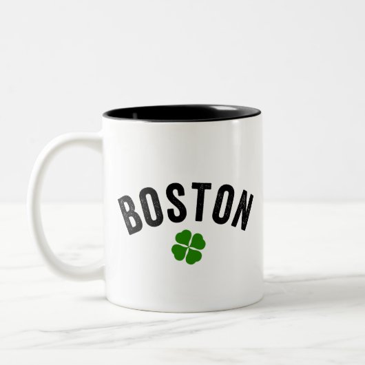 Boston Irish Kleeblatt Zweifarbige Tasse (Links)