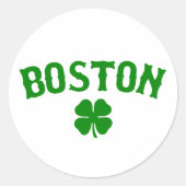 Boston Irish Runder Aufkleber (Vorderseite)