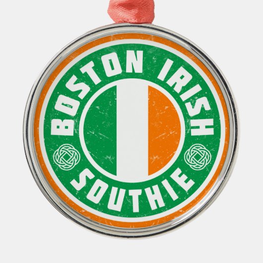 Boston Irish Southie Ornament Aus Metall (Vorne)