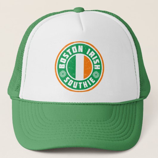 Boston Irish Southie Truckerkappe (Vorderseite)