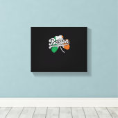 Boston Irish T - Shirt T - Shirt Leinwanddruck (Insitu (Holzboden))