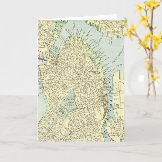 Boston Karte (Gelbe Blume)
