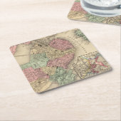 Boston-Karte durch Mitchell Rechteckiger Pappuntersetzer (angewinkelt)