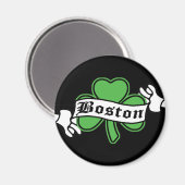 Boston-Kleeblatt Magnet (Vorderseite/Rückseite)