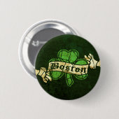 Boston Kleeblatt Vintag Style Button (Vorne & Hinten)