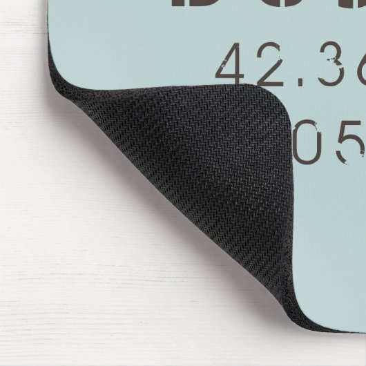 Boston Latitude Longitude Mousepad (Ecke)