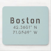 Boston Latitude Longitude Mousepad (Vorne)
