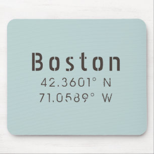 Boston Latitude Longitude Mousepad