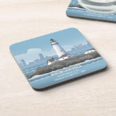 Boston Leuchtturm Getränkeuntersetzer (Linke Seite)