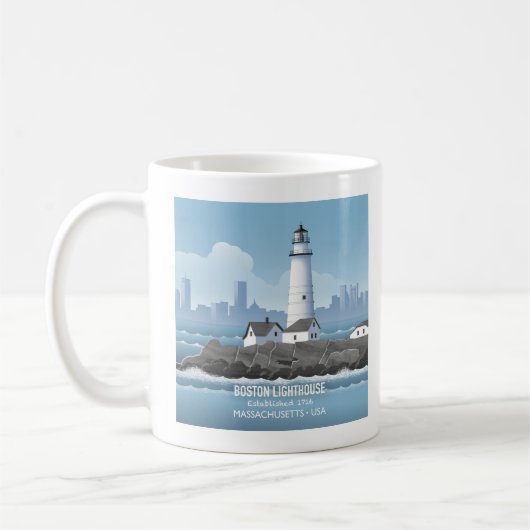 Boston Leuchtturm Kaffeetasse (Links)
