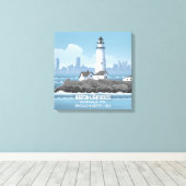 Boston Leuchtturm Leinwanddruck (Insitu (Holzboden))