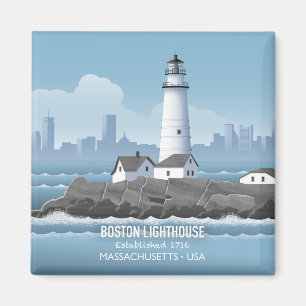 Boston Leuchtturm Magnet