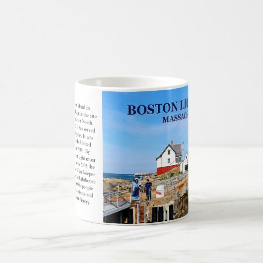 Boston-Leuchtturm, Massachusetts-Tasse Kaffeetasse (Mittel)