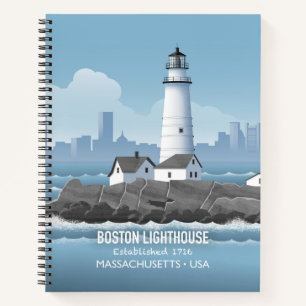 Boston Leuchtturm Notizblock