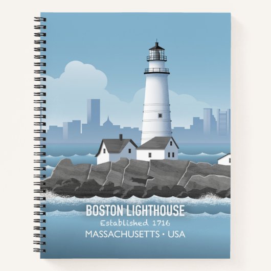 Boston Leuchtturm Notizblock (Vorderseite)