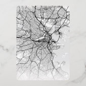 Boston Liebe Locator | City Map Folieneinladung (Rückseite)