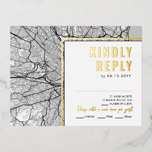 Boston Liebe Locator   UAWG WHE-Antwortkarte Folie Einladungspostkarte