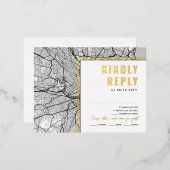 Boston Liebe Locator | UAWG WHE-Antwortkarte Folie Einladungspostkarte (Vorderseite/Rückseite)