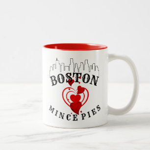 Boston Lieben Mince Pies Cityscape Zweifarbige Tasse