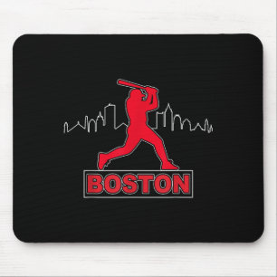 Boston Liebhaber Skyline Retro Baseball Herzschlag Mousepad