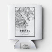 Boston Light City Map Dosenkühler (Rückseite)