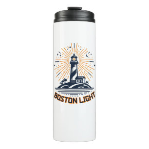 Boston Light Leuchtturm Sonnenaufgang Thermosbecher