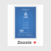 Boston Light Lighthouse - Massachusetts - AD Aufkleber (Blatt)